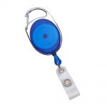 Badge reel with swivel hook (blue)