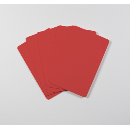 Blanco plastickaarten (rood)